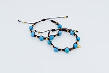 Cargar imagen en el visor de la galería, Pulsera ajustable de Turquesas y Balines
