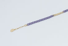 Cargar imagen en el visor de la galería, Pulsera de eslabón plano Esmaltado y de Gold Field
