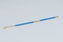 Cargar imagen en el visor de la galería, Pulsera de eslabón plano Esmaltado y de Gold Field
