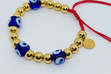 Cargar imagen en el visor de la galería, Pulsera ajustable con cubos de Ojos de Murano
