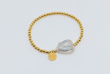 Cargar imagen en el visor de la galería, Pulseras con Balines de Gold Field con Perla Barroca en forma de corazón
