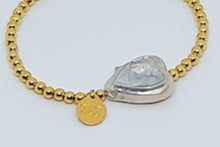 Cargar imagen en el visor de la galería, Pulseras con Balines de Gold Field con Perla Barroca en forma de corazón

