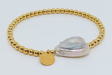 Cargar imagen en el visor de la galería, Pulseras con Balines de Gold Field con Perla Barroca en forma de corazón
