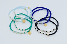 Cargar imagen en el visor de la galería, Pulseras en pares, con Cristales Checos y Perlas blancas de Agua Dulce
