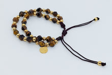 Cargar imagen en el visor de la galería, Pulsera con Piedras Semi Preciosas de Ojos de Tigre
